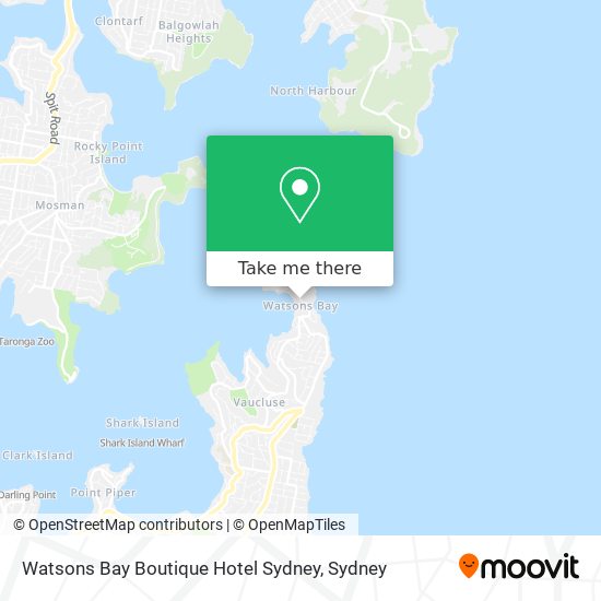 Watsons Bay Boutique Hotel Sydney map