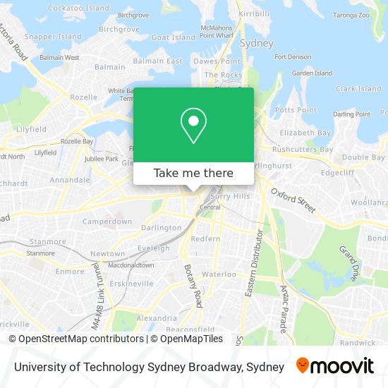 University of Technology Sydney Broadway map