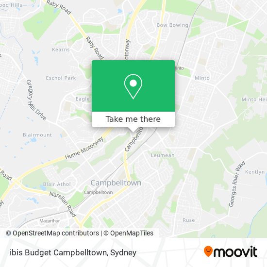 ibis Budget Campbelltown map