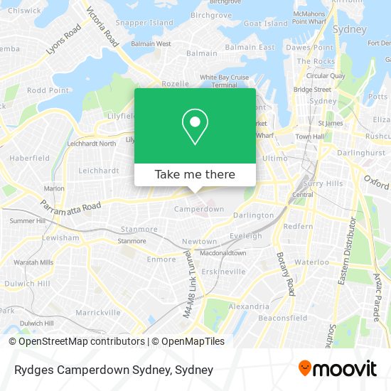 Mapa Rydges Camperdown Sydney