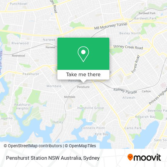 Mapa Penshurst Station NSW Australia