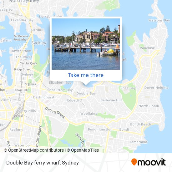 Double Bay ferry wharf map