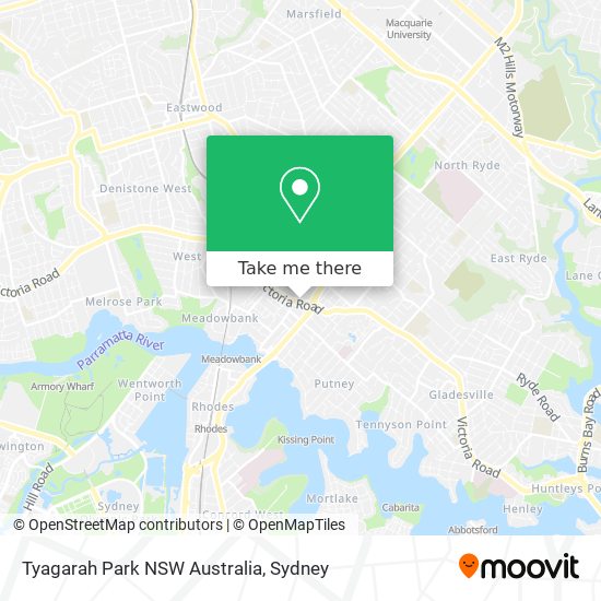 Mapa Tyagarah Park NSW Australia