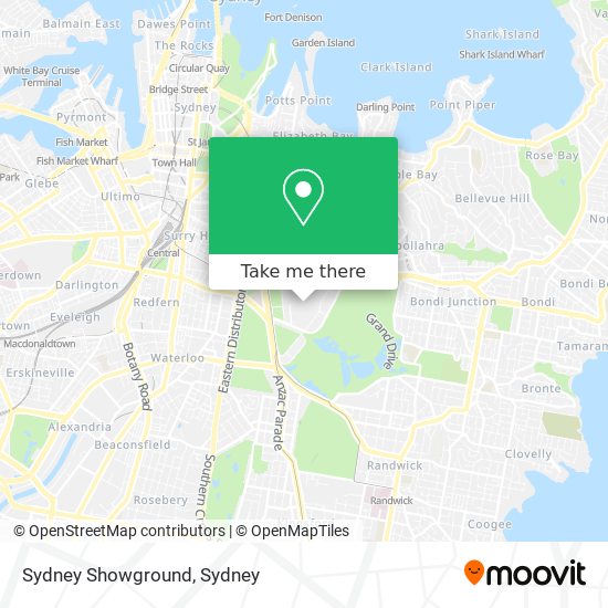 Sydney Showground map