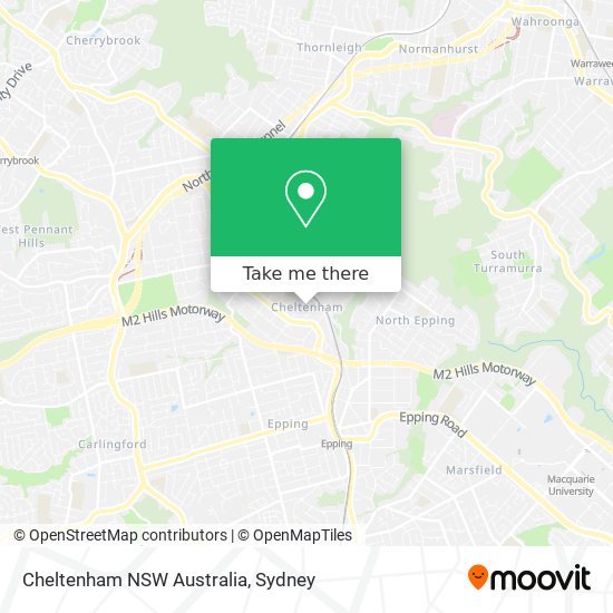 Cheltenham NSW Australia map