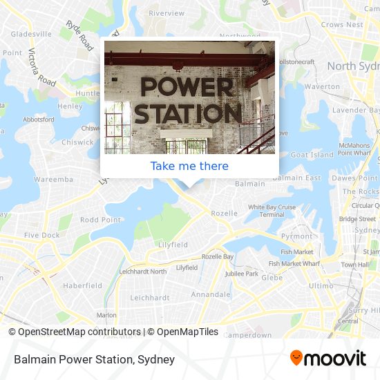 Balmain Power Station map