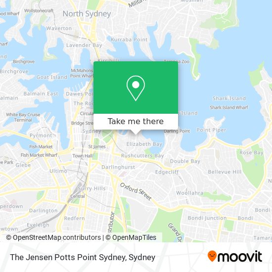 Mapa The Jensen Potts Point Sydney