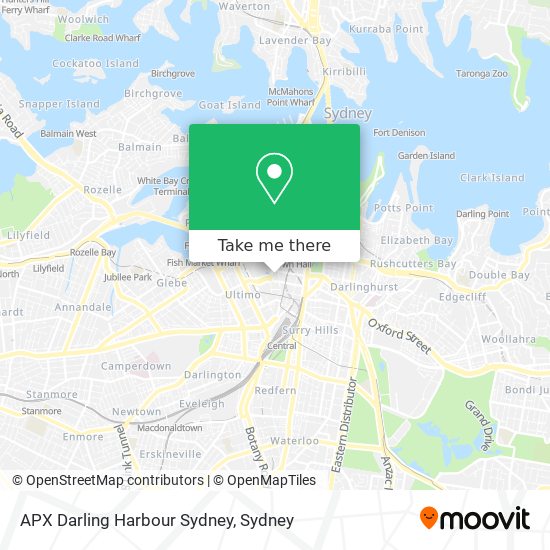 APX Darling Harbour Sydney map