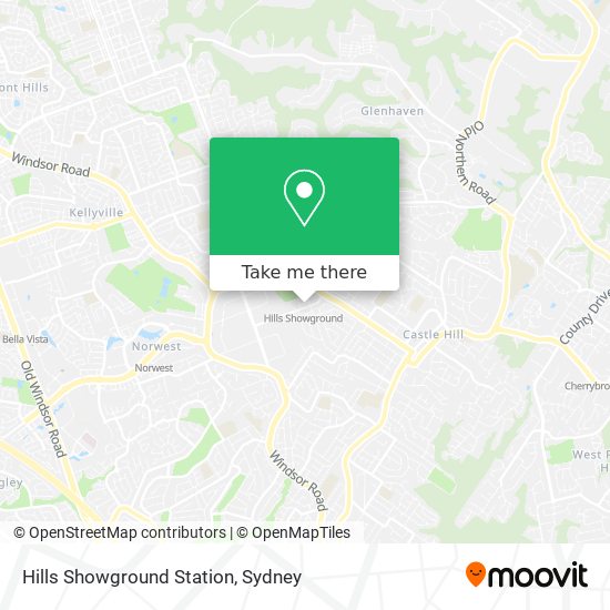 Hills Showground Station map