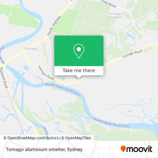 Tomago aluminium smelter map