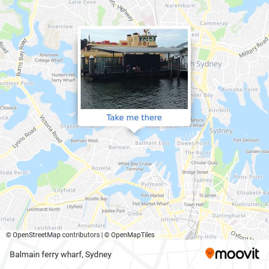 Balmain ferry wharf map