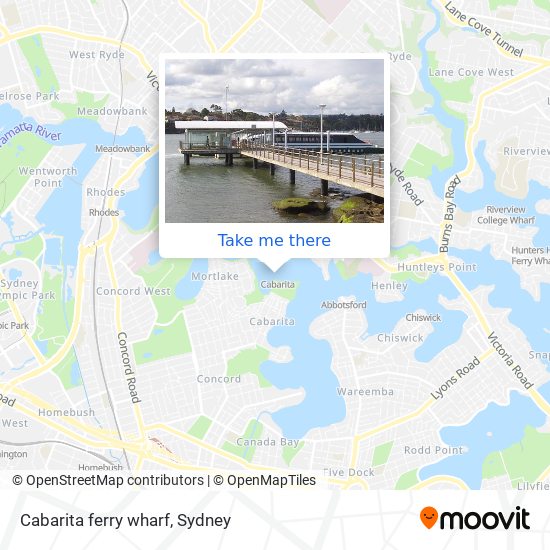 Cabarita ferry wharf map