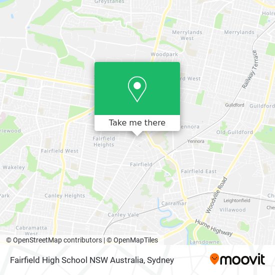 Mapa Fairfield High School NSW Australia