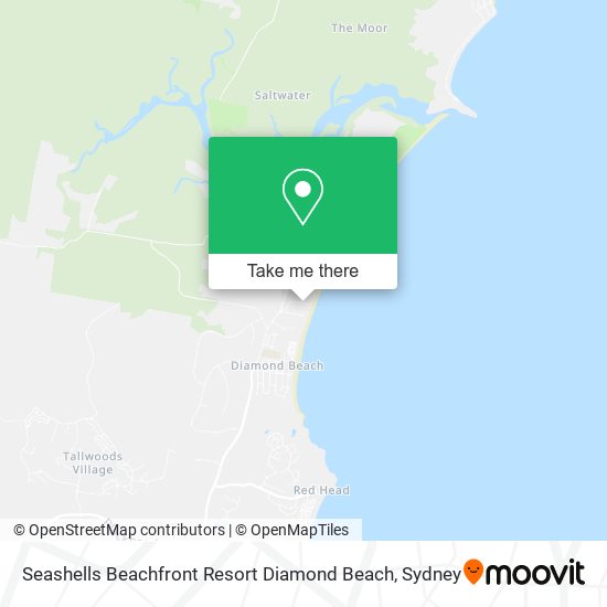 Seashells Beachfront Resort Diamond Beach map