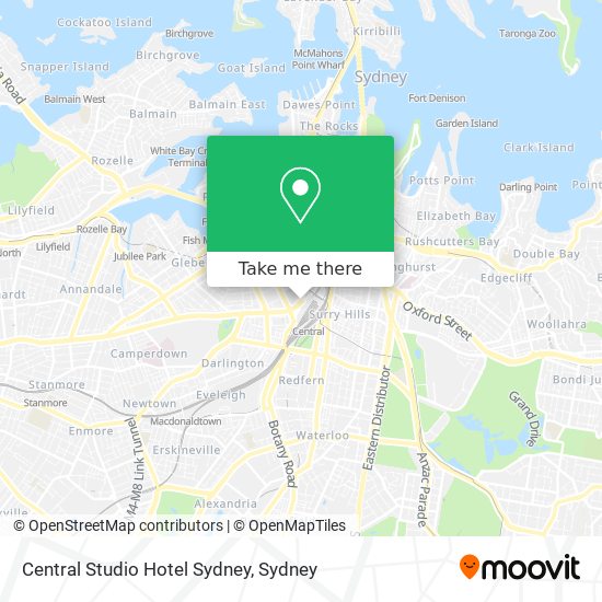 Central Studio Hotel Sydney map