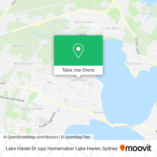 Mapa Lake Haven Dr opp Homemaker Lake Haven