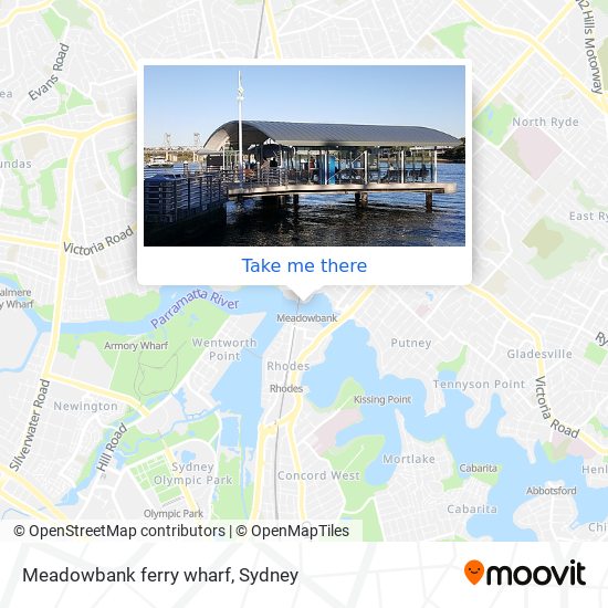 Meadowbank ferry wharf map