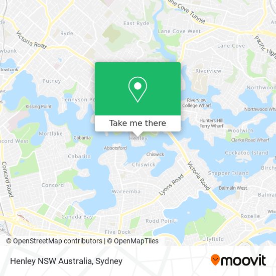 Henley NSW Australia map