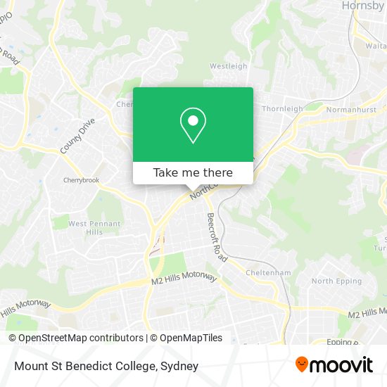 Mount St Benedict College map