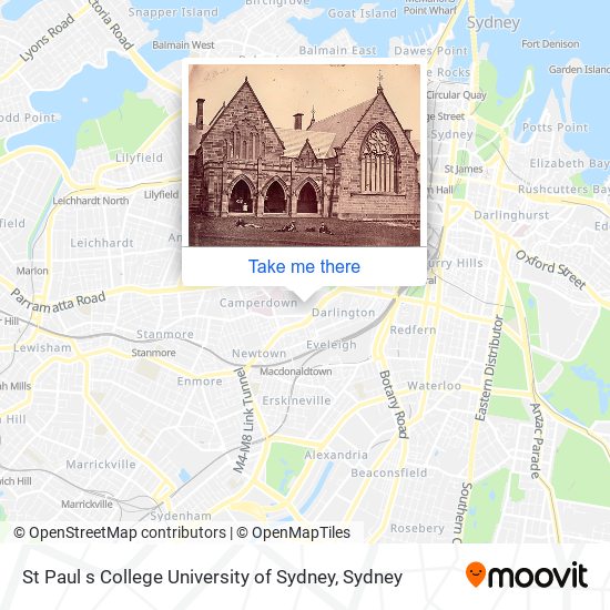 Mapa St Paul s College University of Sydney