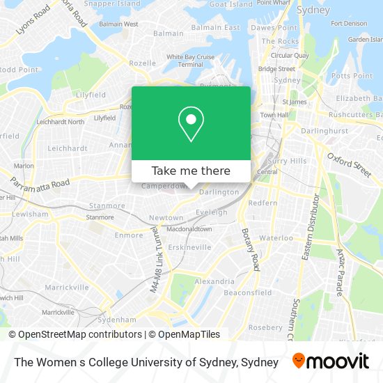 Mapa The Women s College University of Sydney