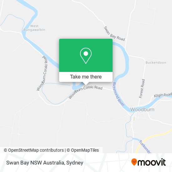 Mapa Swan Bay NSW Australia