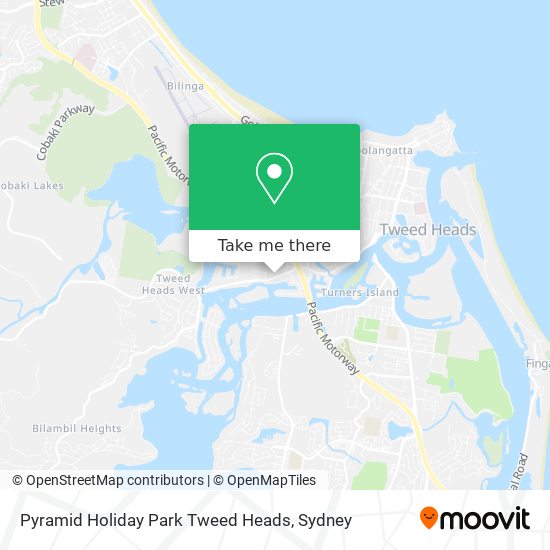 Mapa Pyramid Holiday Park Tweed Heads