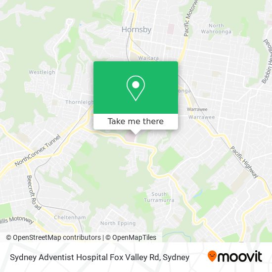 Mapa Sydney Adventist Hospital Fox Valley Rd