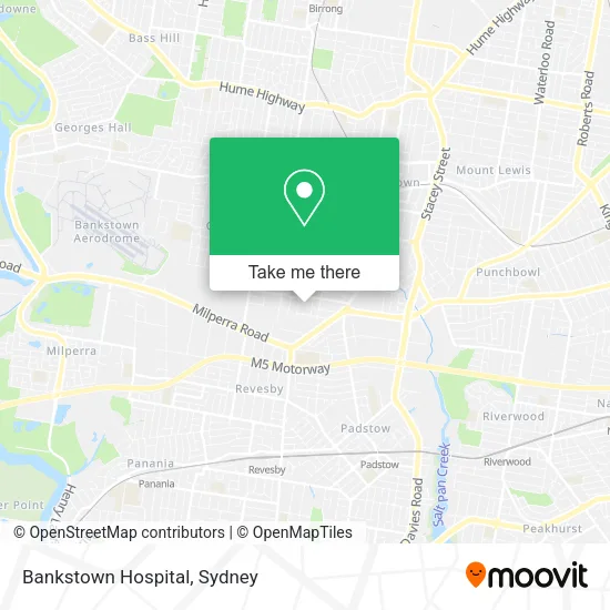 Bankstown Hospital map
