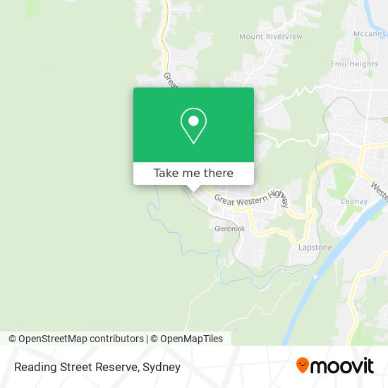 Reading Street Reserve map