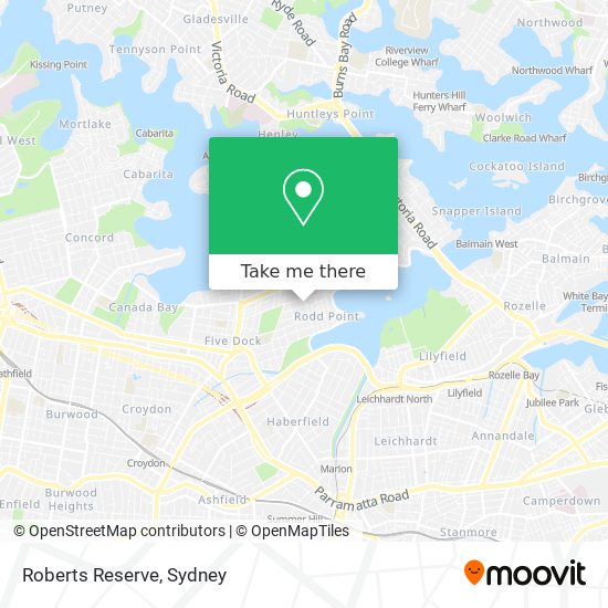 Mapa Roberts Reserve