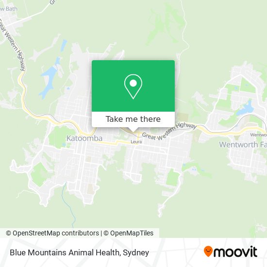 Mapa Blue Mountains Animal Health