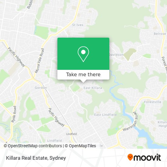 Killara Real Estate map