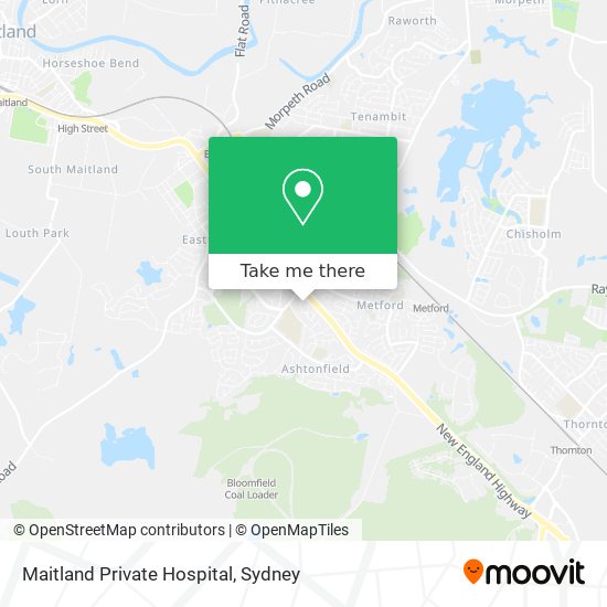 Maitland Private Hospital map