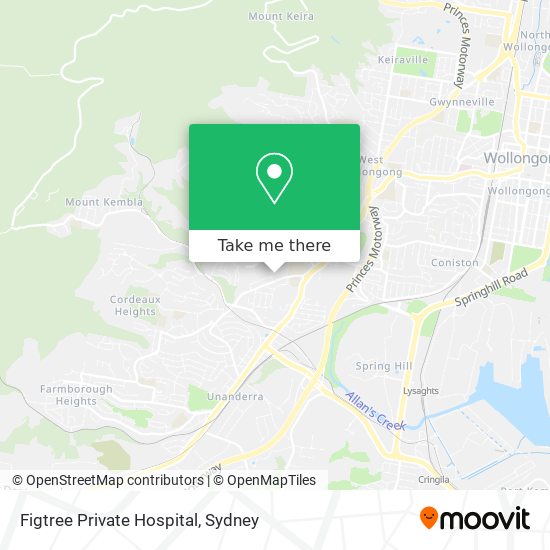 Figtree Private Hospital map