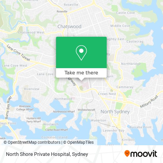 Mapa North Shore Private Hospital