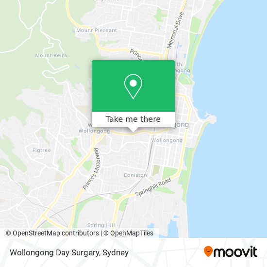 Wollongong Day Surgery map