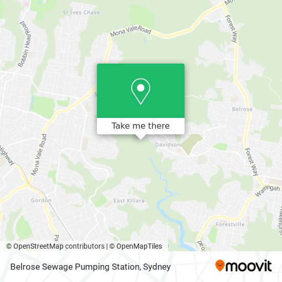 Belrose Sewage Pumping Station map