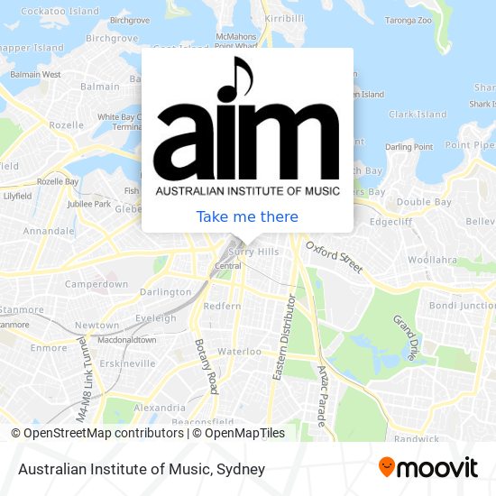 Australian Institute of Music map