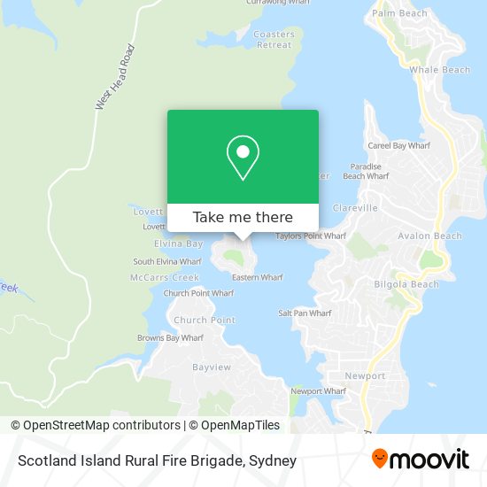 Scotland Island Rural Fire Brigade map