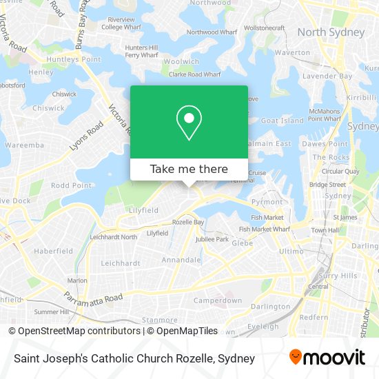 Saint Joseph's Catholic Church Rozelle map