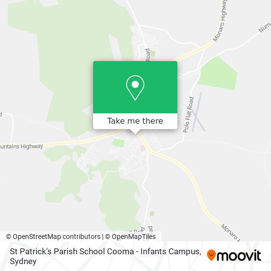 Mapa St Patrick's Parish School Cooma - Infants Campus