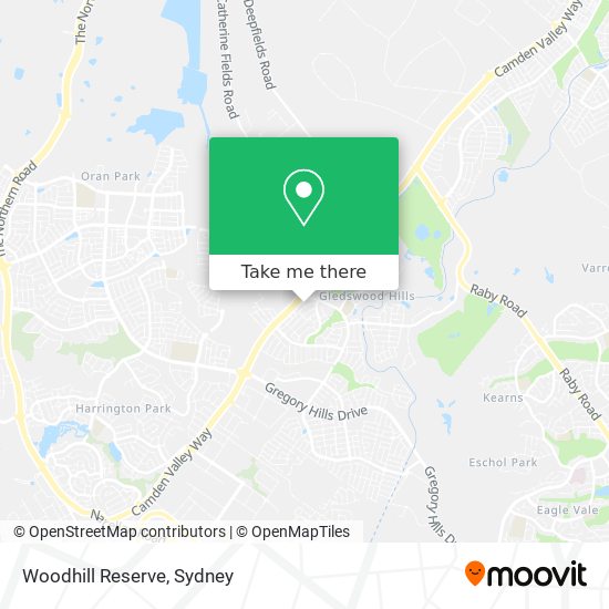 Mapa Woodhill Reserve