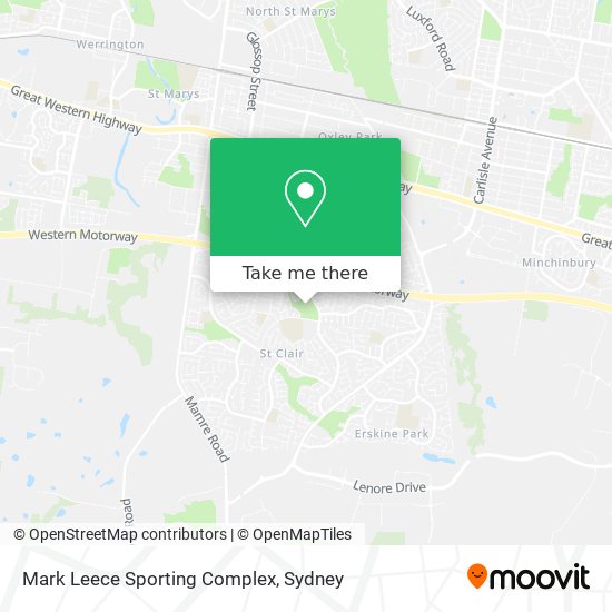 Mark Leece Sporting Complex map