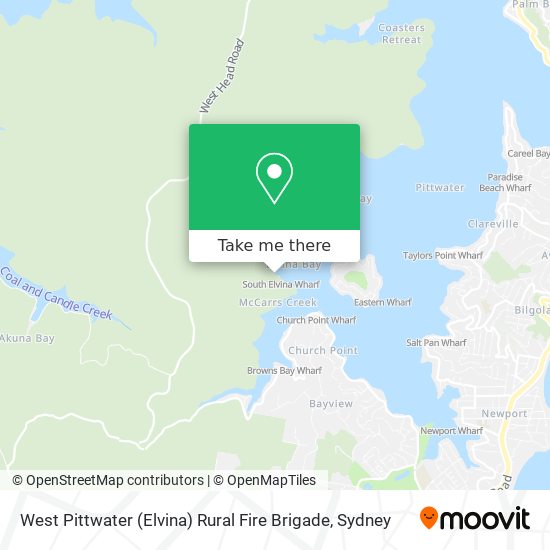 Mapa West Pittwater (Elvina) Rural Fire Brigade