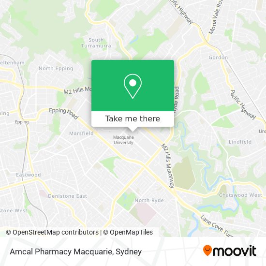 Amcal Pharmacy Macquarie map