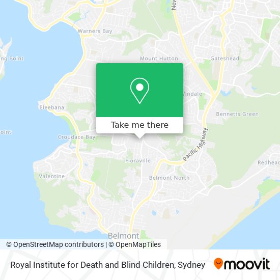 Royal Institute for Death and Blind Children map