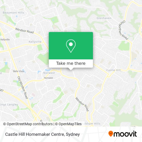 Mapa Castle Hill Homemaker Centre