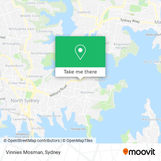 Vinnies Mosman map