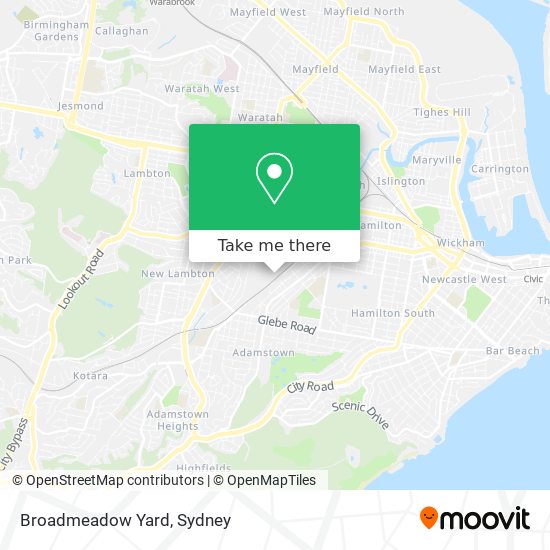 Mapa Broadmeadow Yard